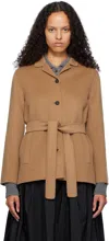 Max Mara Tan Fiabe Jacket In 045 Camel