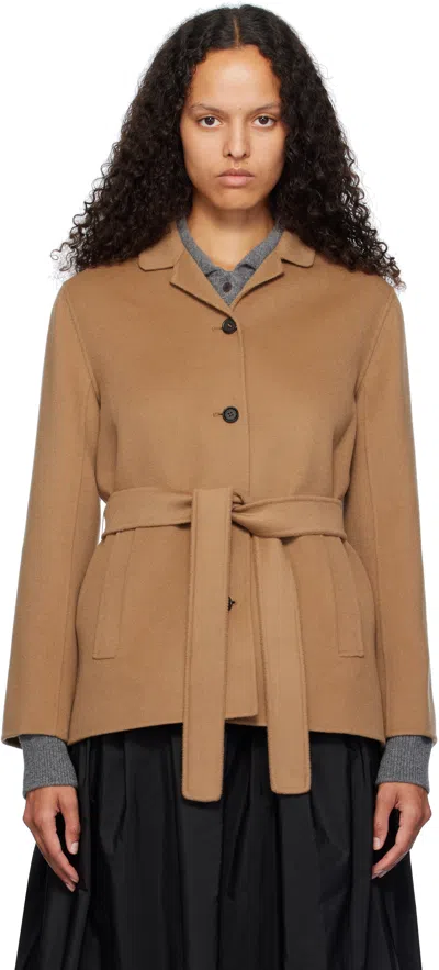 Max Mara Tan Fiabe Jacket In 045 Camel