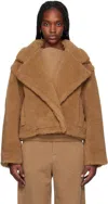 Max Mara Tan Gardone Jacket In Camel