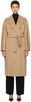 Max Mara Womens Camel Madame Belted Wool And Cashmere Coat In 001 Camel