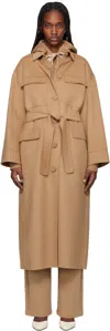 Max Mara Tan Milo Coat In 033 Camel