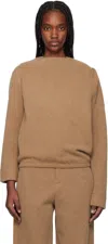 Max Mara Tan Oxa Sweatshirt In 003 Tobacco
