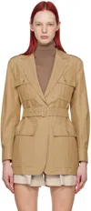 Max Mara Puffer Jacket Pacos In 4 Tobacco