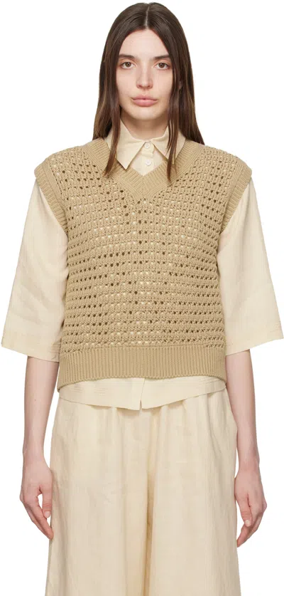 Max Mara Tan Palco Vest In 004 Camel