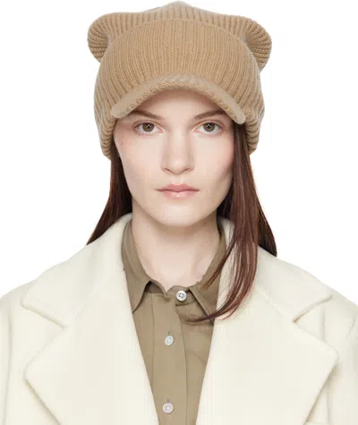 Max Mara Tan Pavidi Beanie In 001 Camel