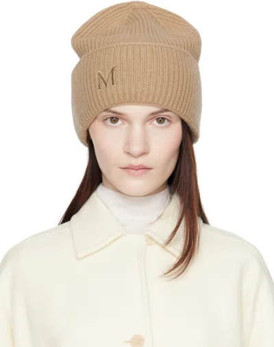 Max Mara Tan Retina Beanie In 003 Camel
