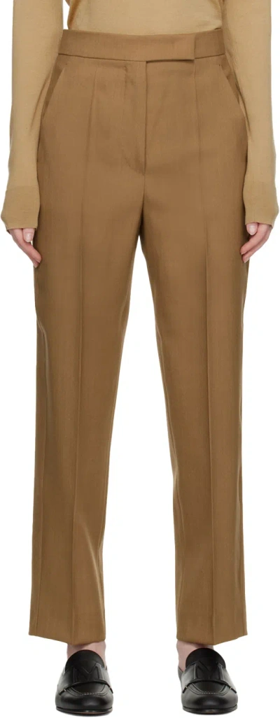 Max Mara Sebino Wide-leg Pants In 001 Tobacco