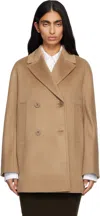 Max Mara Tan Sheree Coat In Brown