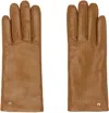 Max Mara Tan Splato Gloves In 002 Camel