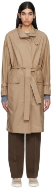 Max Mara Tan The Cube Mtrench Coat In 001 Camel