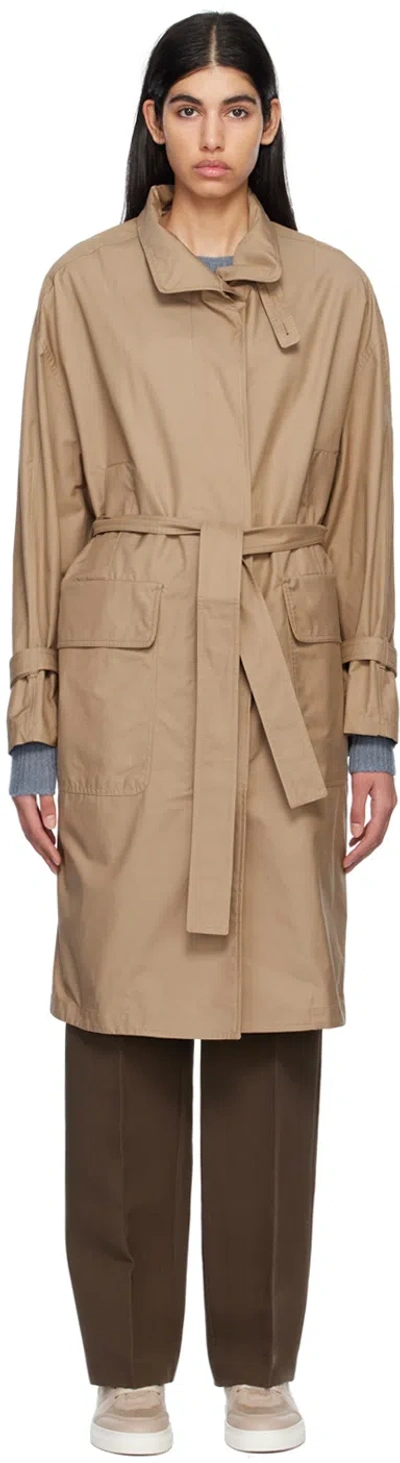 Max Mara Tan The Cube Mtrench Coat In 001 Camel