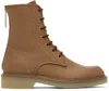 Max Mara Tan Urban Combat Boots In 021 Hazelnut