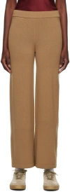 Max Mara Tan Visone Lounge Pants In 002 Camel