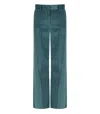 Max Mara Tania Misty Blue Pants In Green