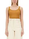 Max Mara Bastia Silk Knit Tank Top In Brown