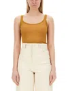 Max Mara Bastia Silk Knit Tank Top In Brown