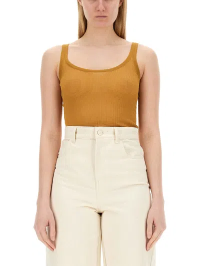 Max Mara Tank Top Bastia In Buff