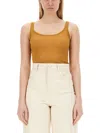 Max Mara Bastia Silk Knit Tank Top In Buff