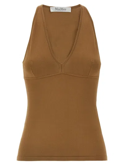 Max Mara Tank Top In Brown