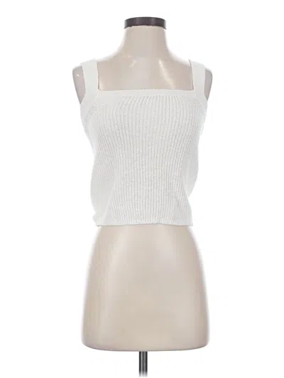 Pre-owned Max Mara Tank Top White Strapless Neckline Tops
