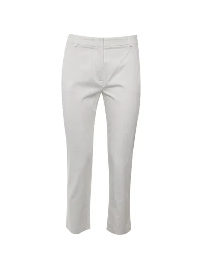 Pre-owned Max Mara Tapered-leg Trousers In White
