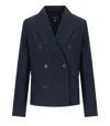 Max Mara Tappeto Blue Double-breasted Blazer In Blue
