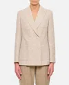Max Mara Astice Double-breasted Velvet Blazer In Beige