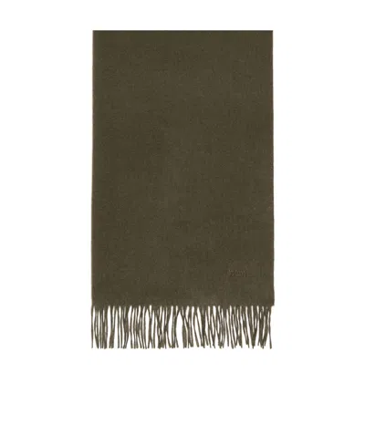 Max Mara Tartan Logo Logo Scarf In Brown