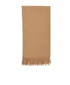 Max Mara Monogram Fringed-edge Cashmere Scarf In Brown