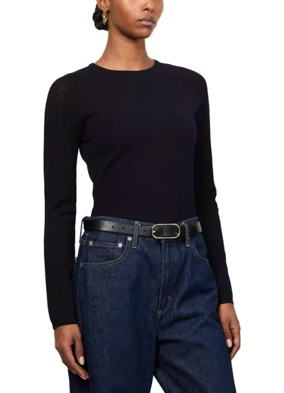 Max Mara Tartufo Long-sleeved Sweater In Ultramarine In Black