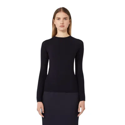 Max Mara Tartufo Sweater Blue In Black