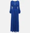 Max Mara Woman Maxi Dress Blue Size 10 Silk In Mare