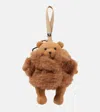 Max Mara Myteak Bear Bag Charm In Braun