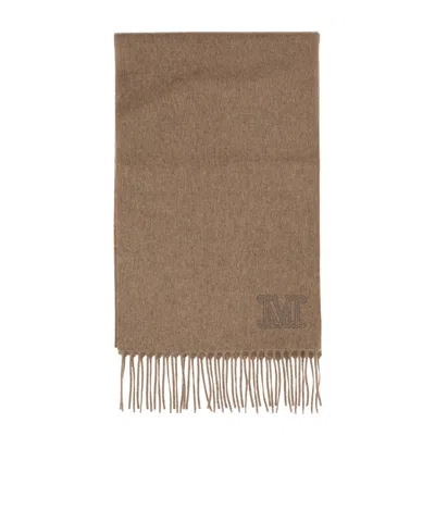 Max Mara Tassel Scarf In Brown