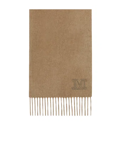 Max Mara Tassel Scarf In Brown