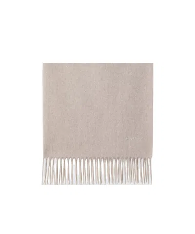 Max Mara Tassel Scarf In Gray