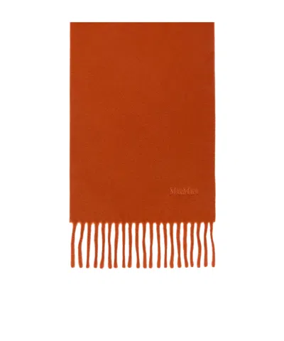Max Mara Tassel Scarf In Orange