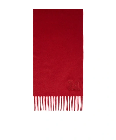 Max Mara Tassel Scarf In Red