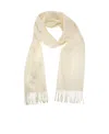 Max Mara Tassel Scarf In White