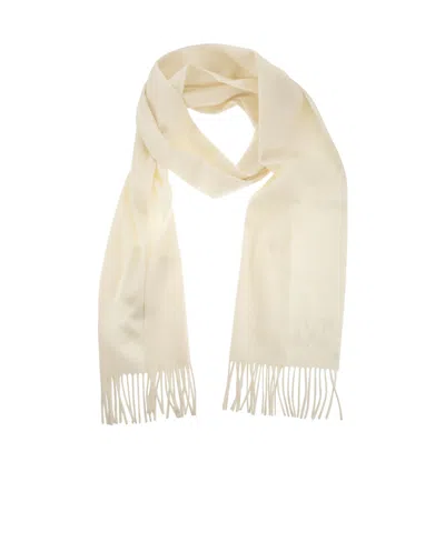 Max Mara Tassel Scarf In White