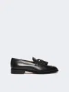 Max Mara Tasselled Leather Loafers In Black