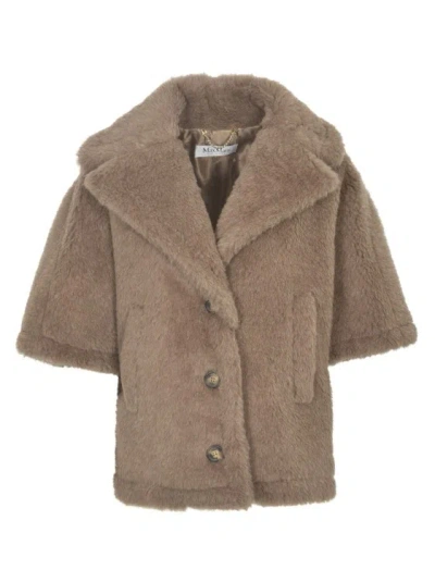 Max Mara Taupe Brown Alpaca Wool-blend Coat