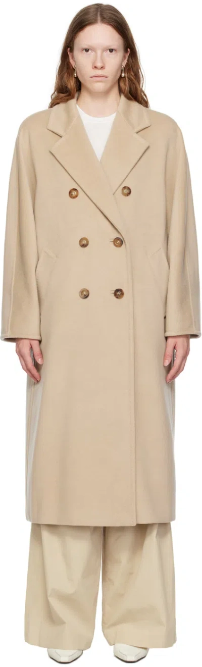 Max Mara Taupe Madame Coat In 032 Sand