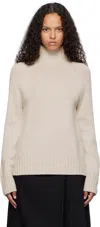 Max Mara Wool-cashmere Rollneck Sweater In 001 Ecru