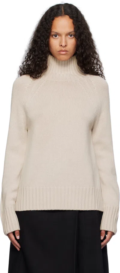 Max Mara Wool-cashmere Rollneck Sweater In Neutral