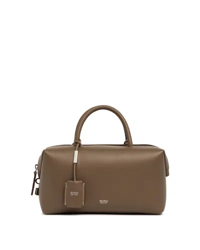 Max Mara Taupe Medium Bauletto Bag In Brown