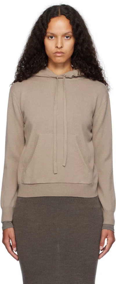 Max Mara Taupe Tenente Hoodie In 002 Turtledove