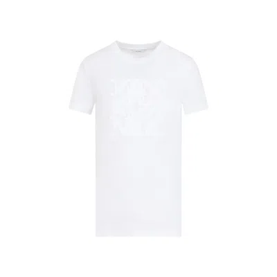 Max Mara Taverna Lurex Logo Off White Cotton T-shirt