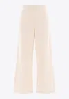Max Mara Tay Wide-leg Track Pants In White