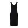 Max Mara Teak Compact Midi Dress In Black